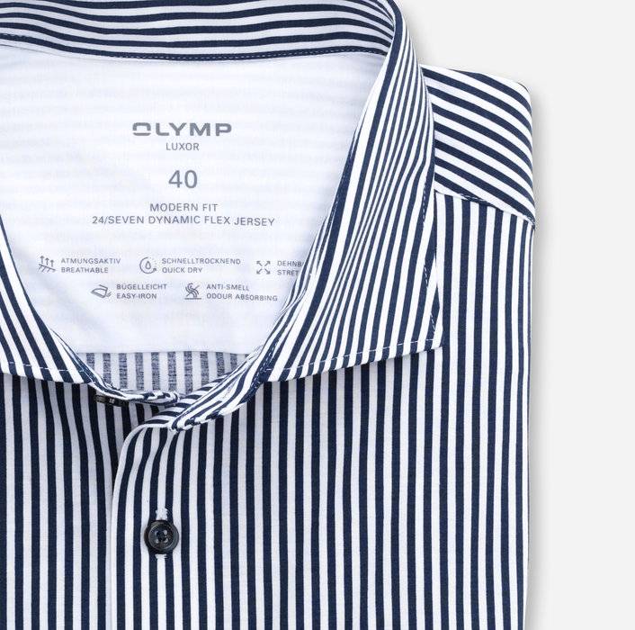 Oblymp Luxor 24/Seven, Businesshemd, modern fit, Kent, Marine Kostenlose Rückgabe