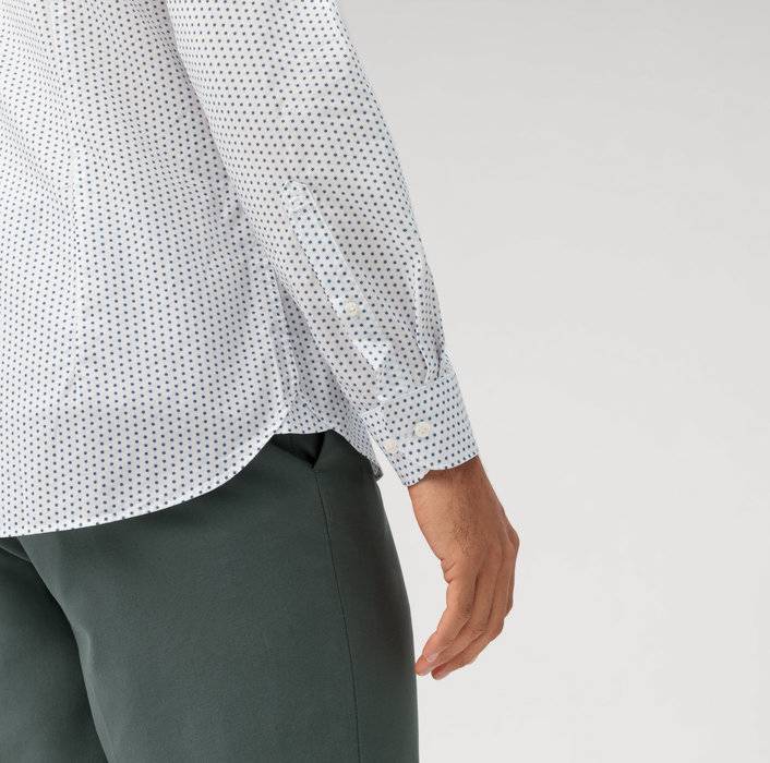Oblymp Level Five garment washed, Businesshemd, body fit, Kent, Bleu Rabatte dieses Monats