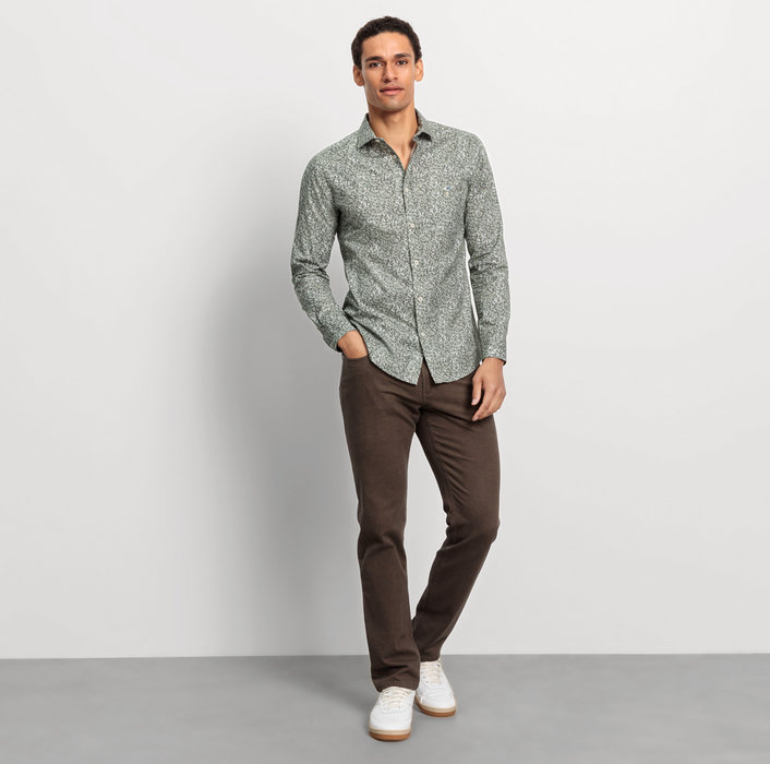 Oblymp Casual, Freizeithemd, regular fit, Kent, Grau-Grün Blitzangebot