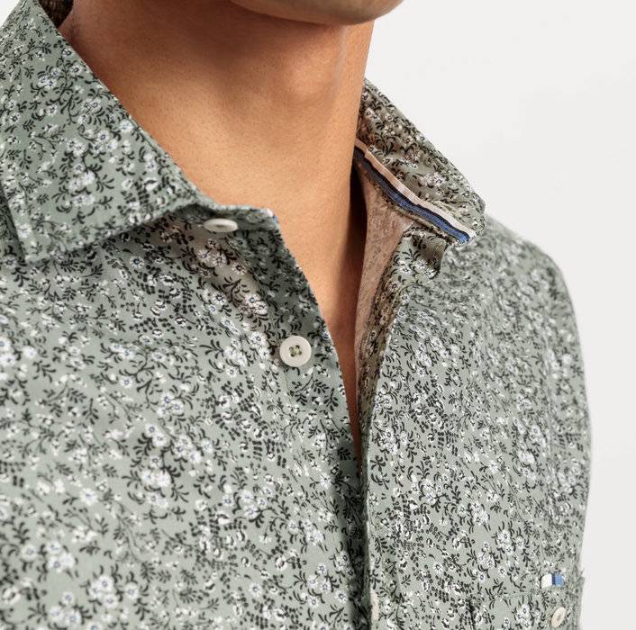 Oblymp Casual, Freizeithemd, regular fit, Kent, Grau-Grün Blitzangebot