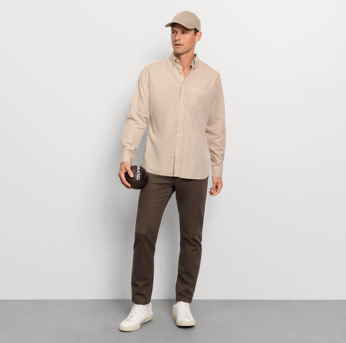 Oblymp Casual, Freizeithemd, regular fit, Button-down, Beige Bestseller