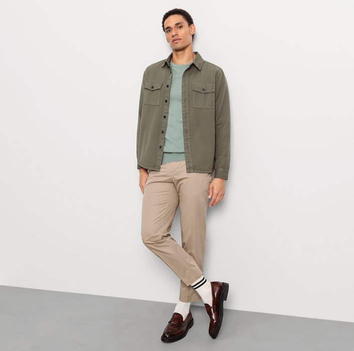 Oblymp Casual Strick, Pullover, Grau-Grün Kostenlose Rückgabe