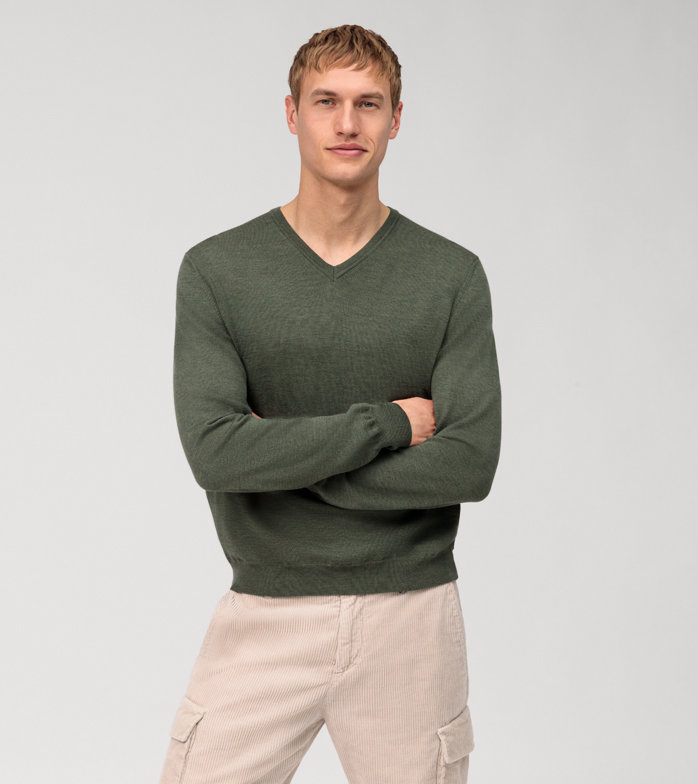 Oblymp Casual Strick, Pullover, Oliv
