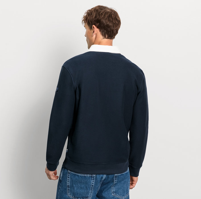 Oblymp Casual Wirk, Polo langarm, Marine Kostenloser Versand international