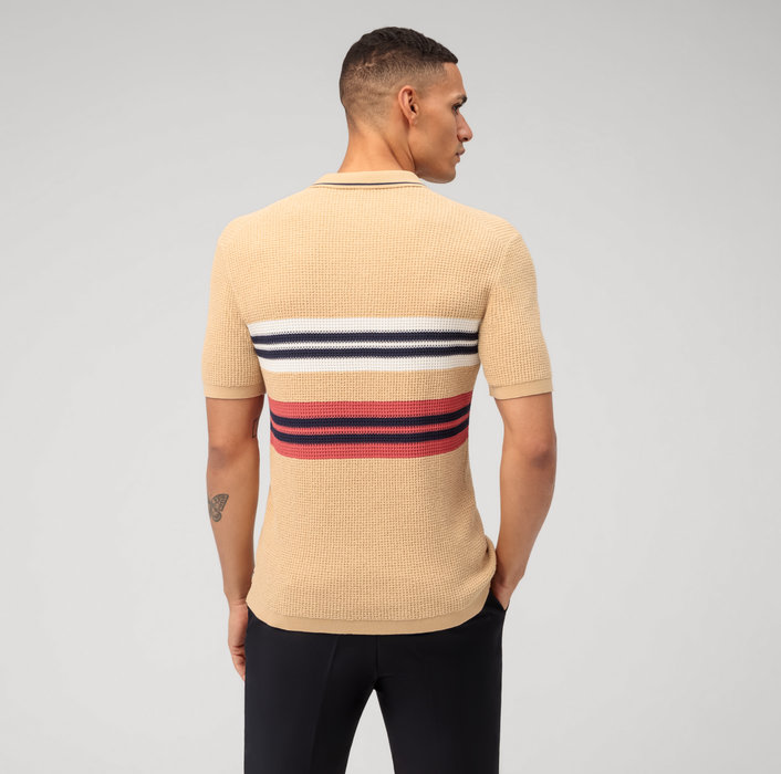 Oblymp Casual Strick, Polo, Hellbeige Fabrikpreis