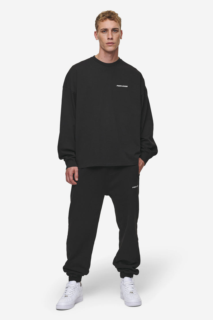 Pegador Rusk Logo Oversized Longsleeve Washed Black VIP-Rabatte