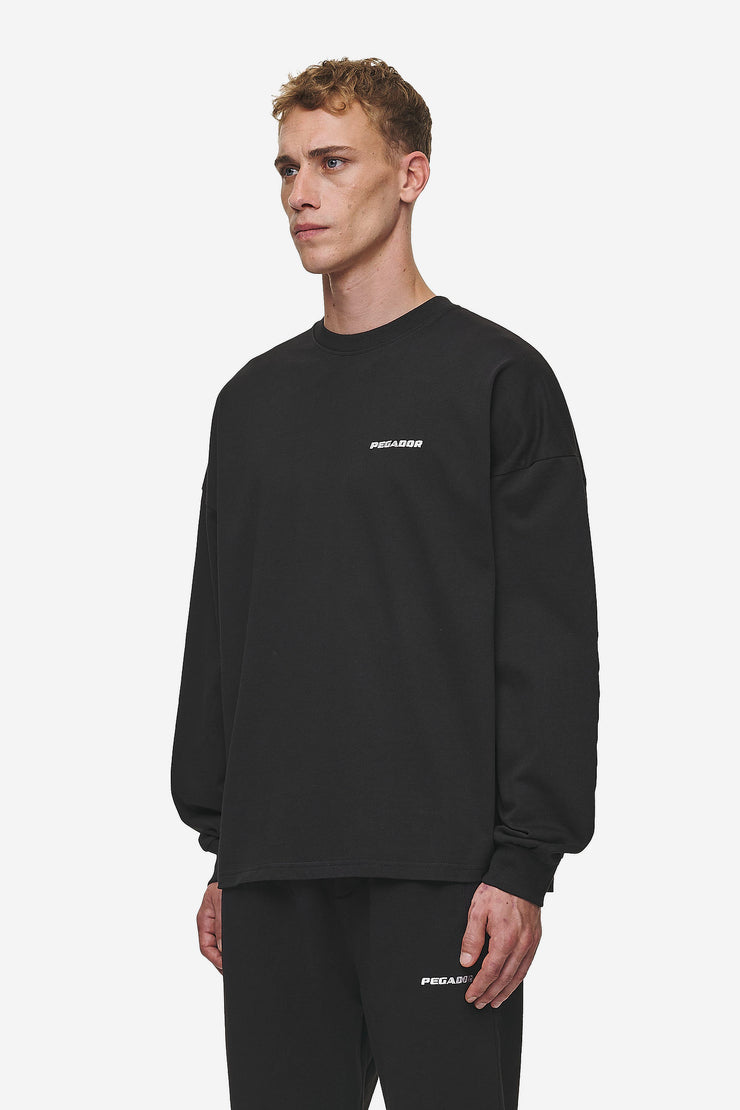 Pegador Rusk Logo Oversized Longsleeve Washed Black VIP-Rabatte