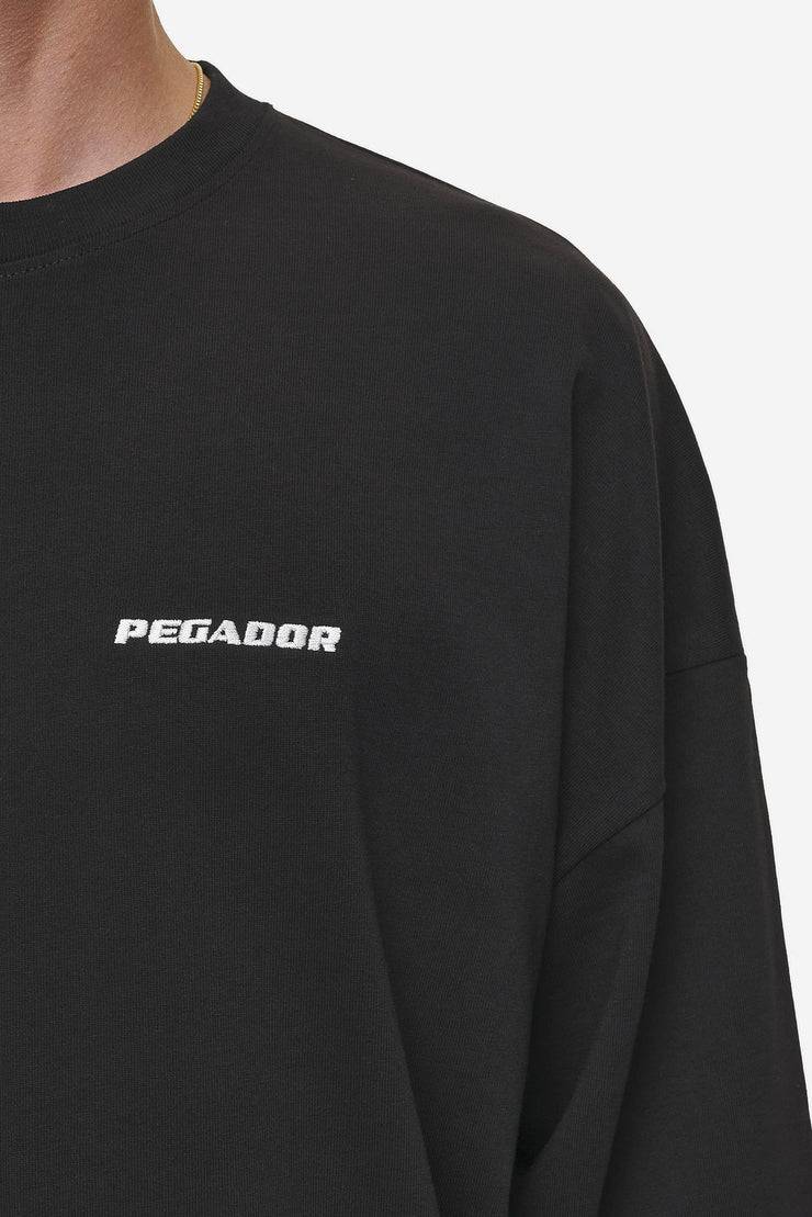 Pegador Rusk Logo Oversized Longsleeve Washed Black VIP-Rabatte
