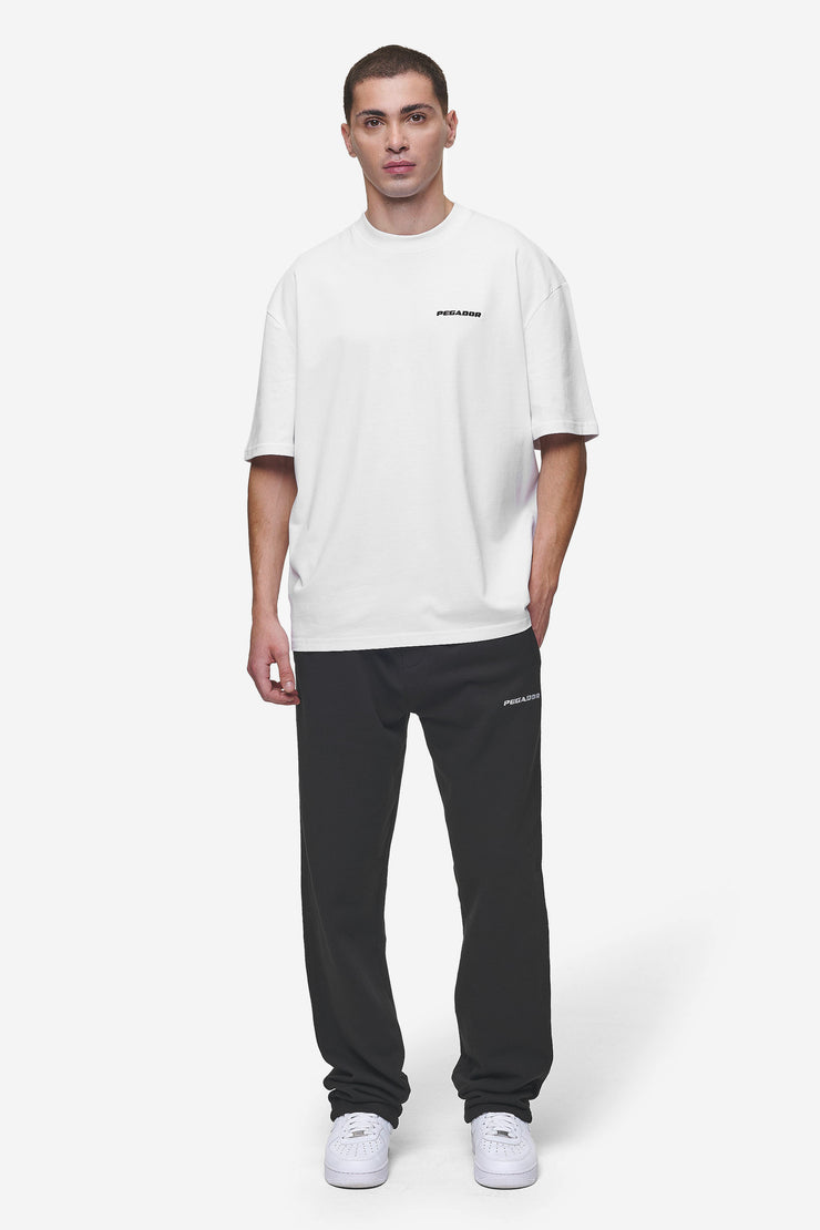 Pegador Logo Wide Sweat Pants Washed Black Kostenlose Rückgabe