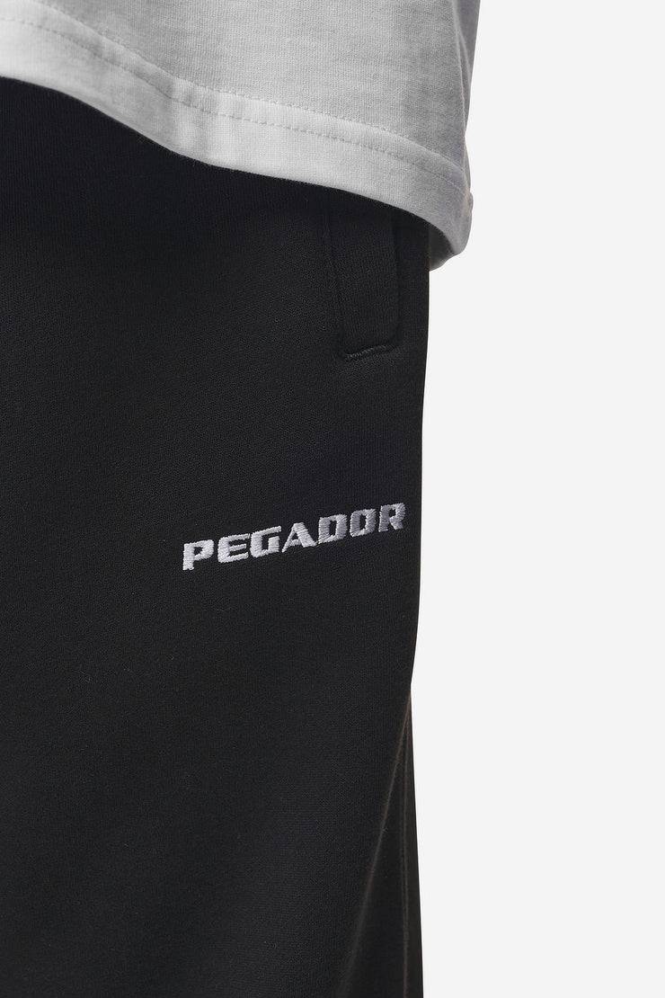 Pegador Logo Wide Sweat Pants Washed Black Kostenlose Rückgabe