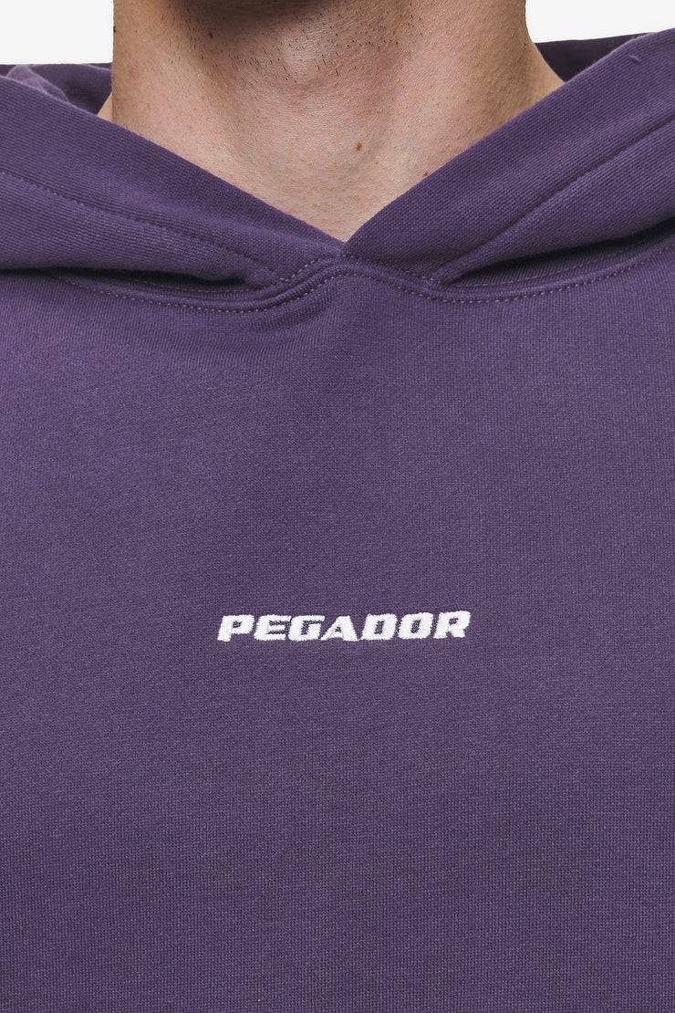 Pegador Logo Boxy Hoodie Washed Deep Purple Letzte 3 Tage