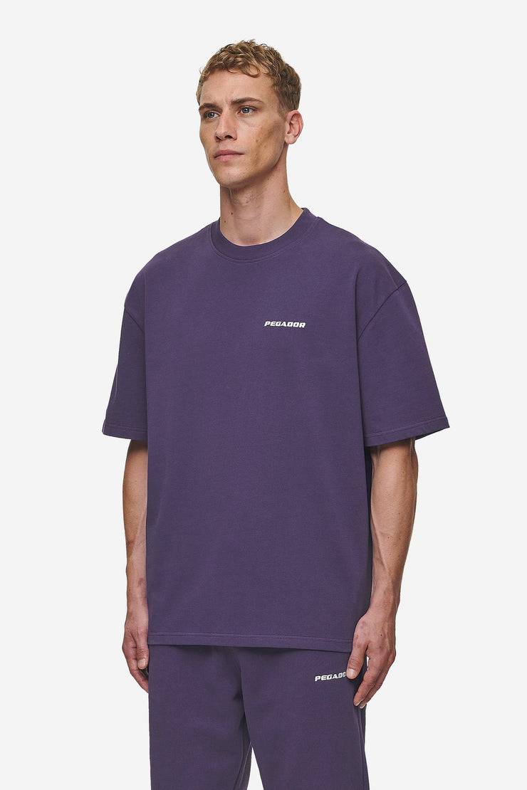 Pegador Logo Oversized Tee Washed Deep Purple JETZT KAUFEN
