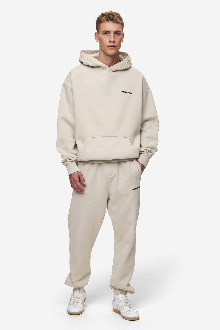 Pegador Logo Oversized Hoodie Washed Light Beige Letzte 2 Tage