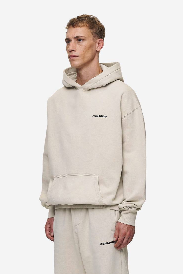 Pegador Logo Oversized Hoodie Washed Light Beige Letzte 2 Tage