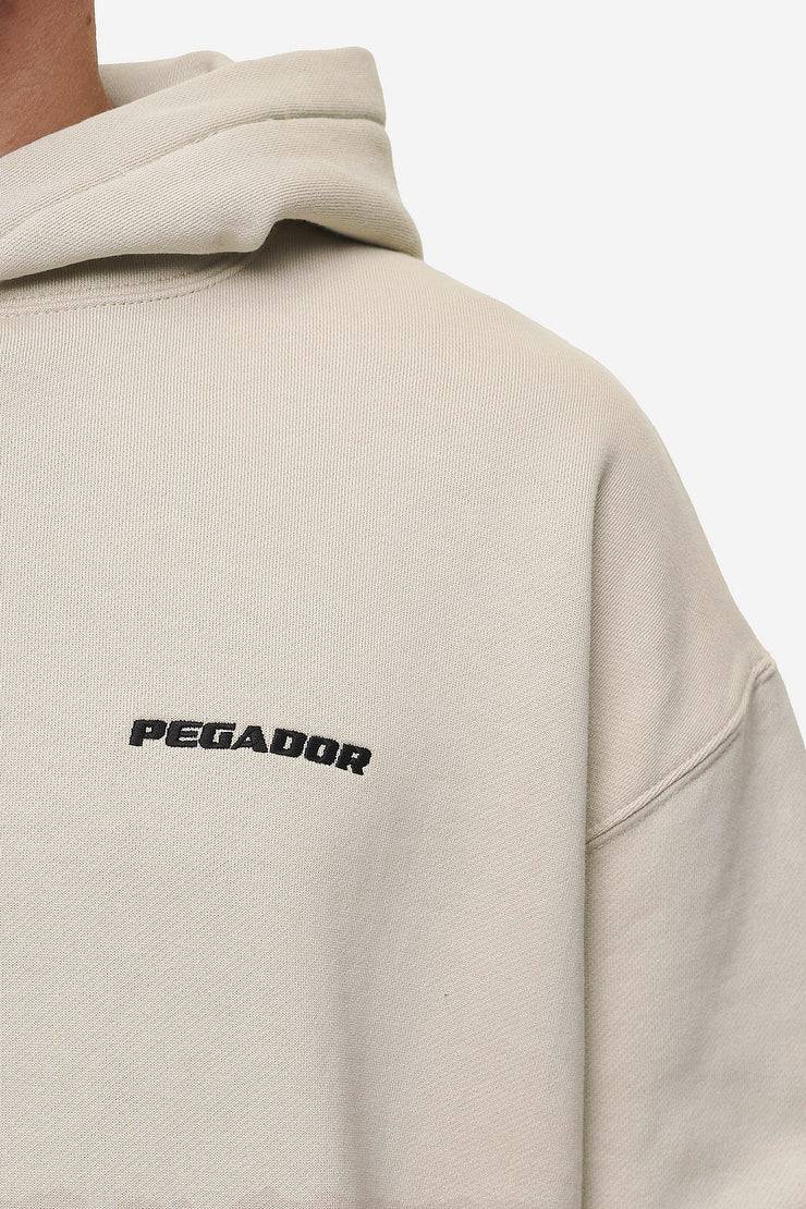 Pegador Logo Oversized Hoodie Washed Light Beige Letzte 2 Tage