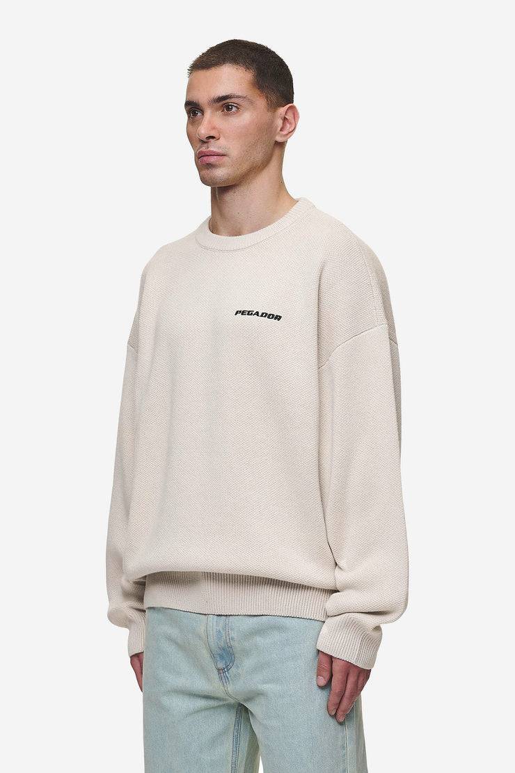Pegador Logo Oversized Knit Sweater Light Beige Bis zu 60% Rabatt