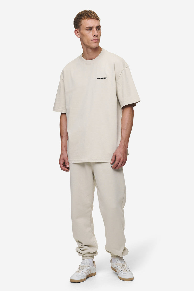 Pegador Logo Oversized Tee Washed Light Beige Bis zu 65% Rabatt