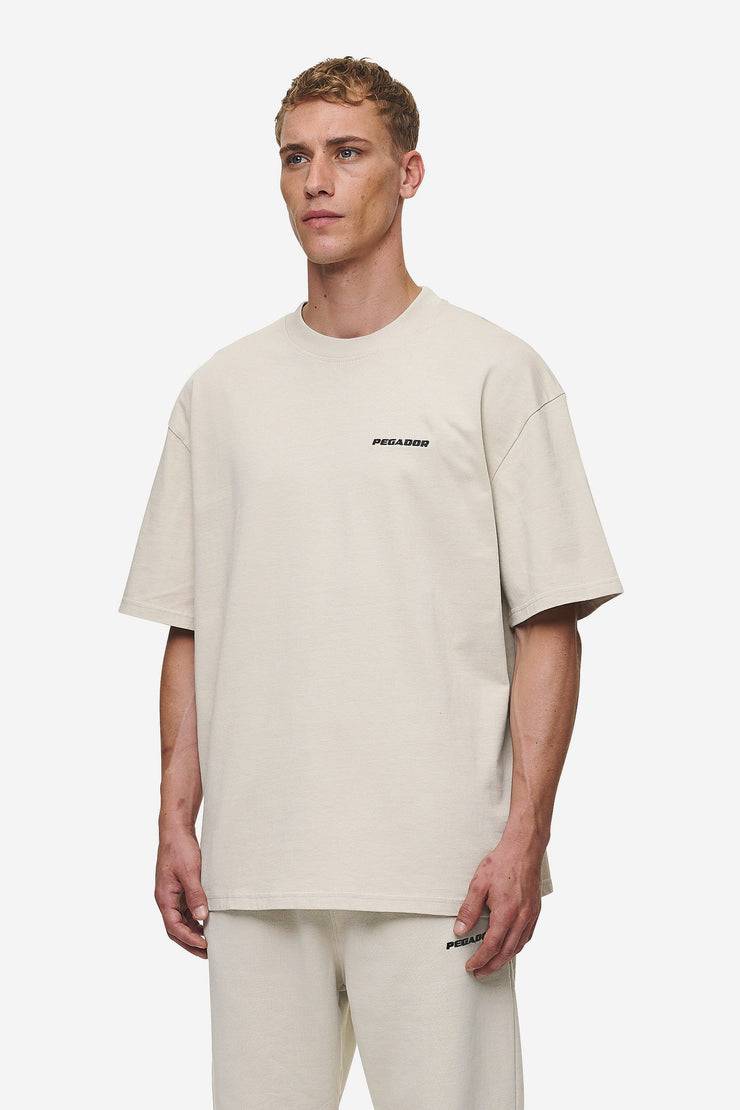 Pegador Logo Oversized Tee Washed Light Beige Bis zu 65% Rabatt