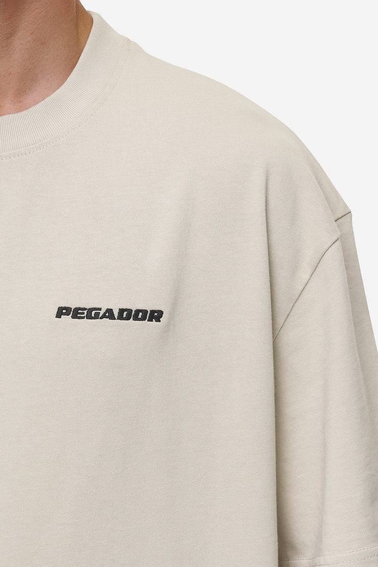 Pegador Logo Oversized Tee Washed Light Beige Bis zu 65% Rabatt
