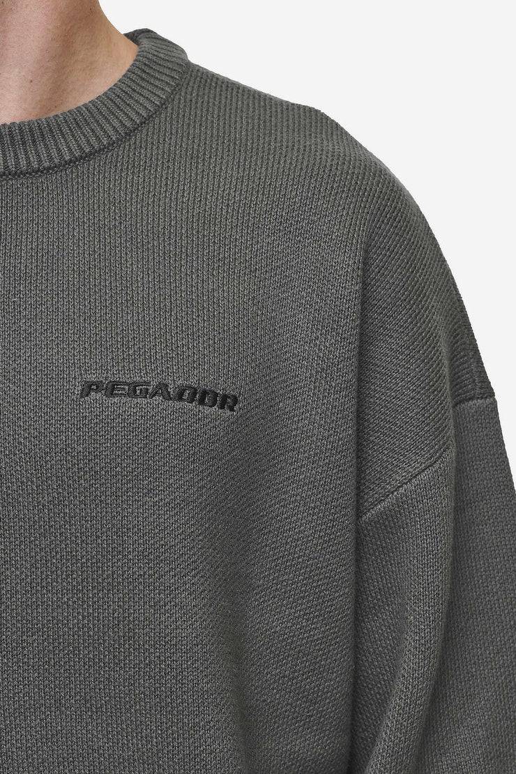 Pegador Logo Oversized Knit Sweater Anthracite Discount Store für neue Produkte