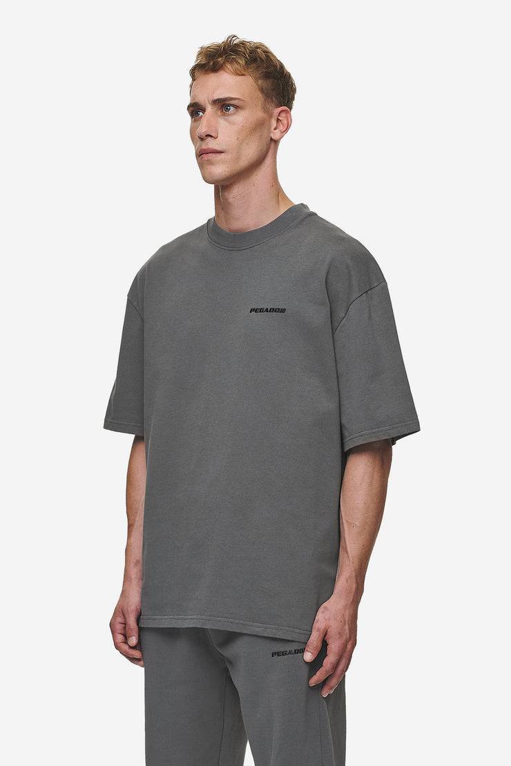 Pegador Logo Oversized Tee Washed Anthracite Nur noch ein Tag übrig