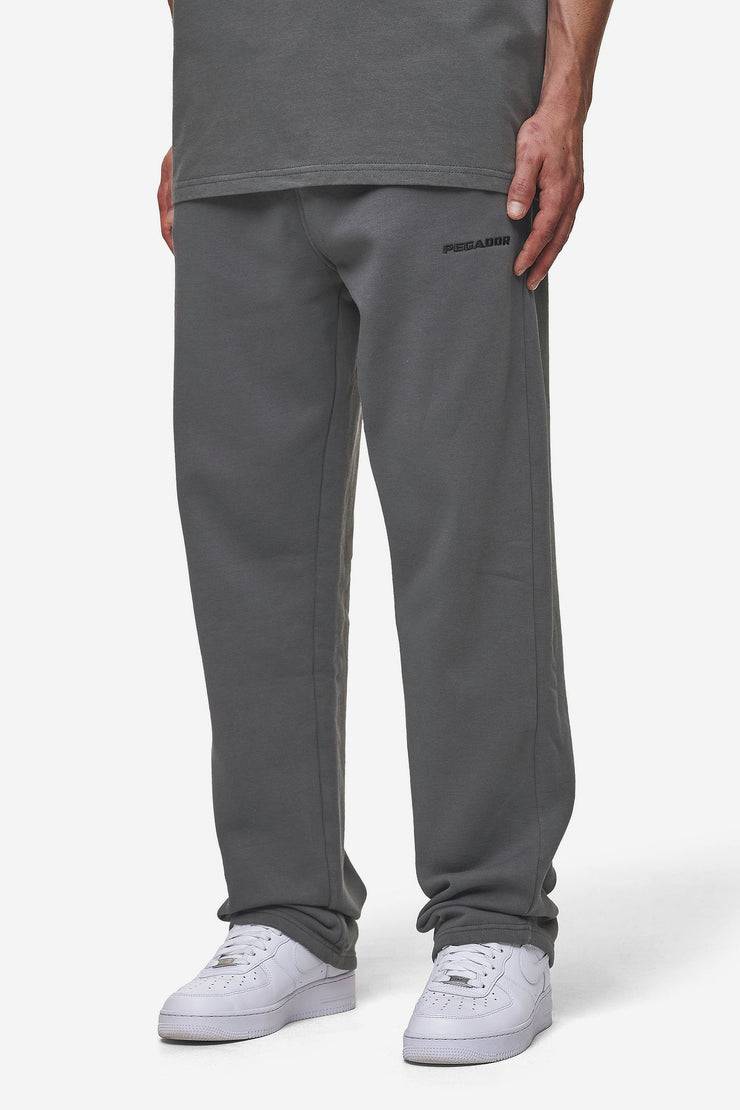 Pegador Logo Wide Sweat Pants Washed Anthracite 50% Rabatt mit kostenlosem Versand