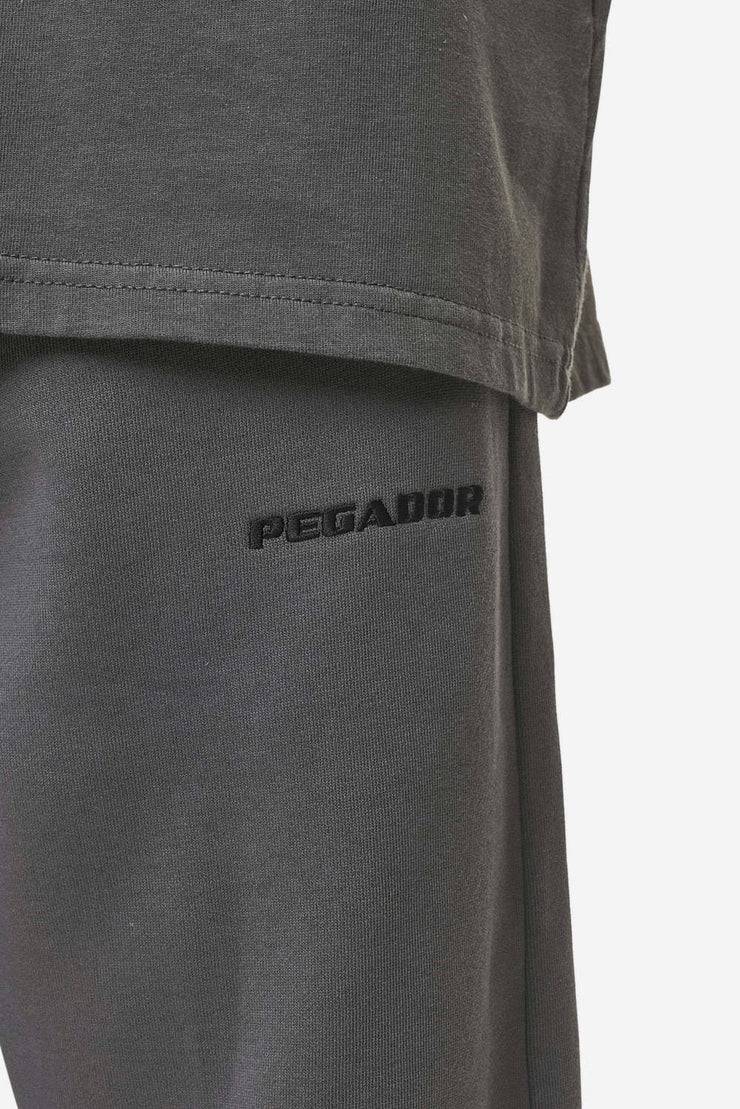 Pegador Logo Wide Sweat Pants Washed Anthracite 50% Rabatt mit kostenlosem Versand