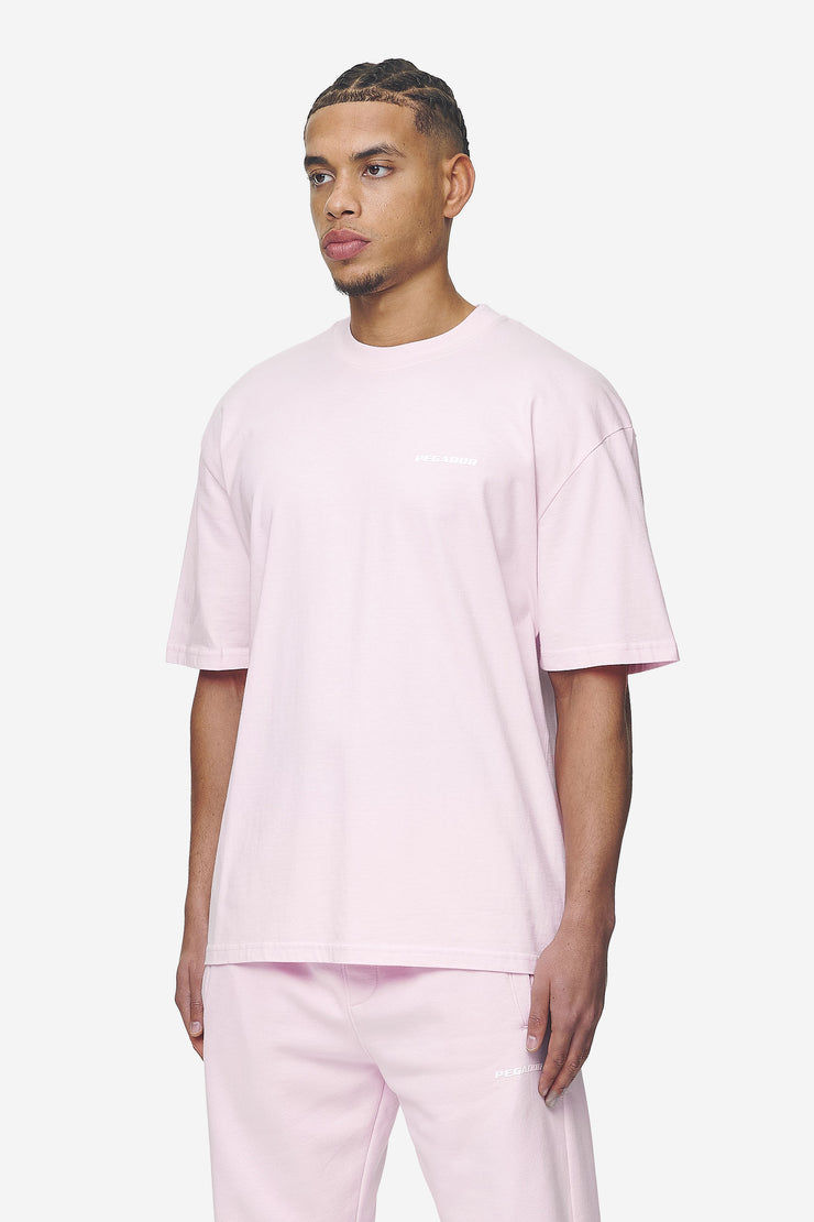Pegador Logo Oversized Tee Washed Bubblegum White Gum Im Verkauf