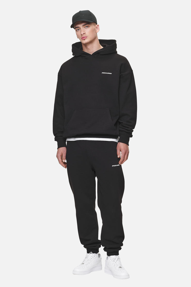 Pegador Logo Oversized Hoodie Washed Black White Gum Rabatte dieses Monats