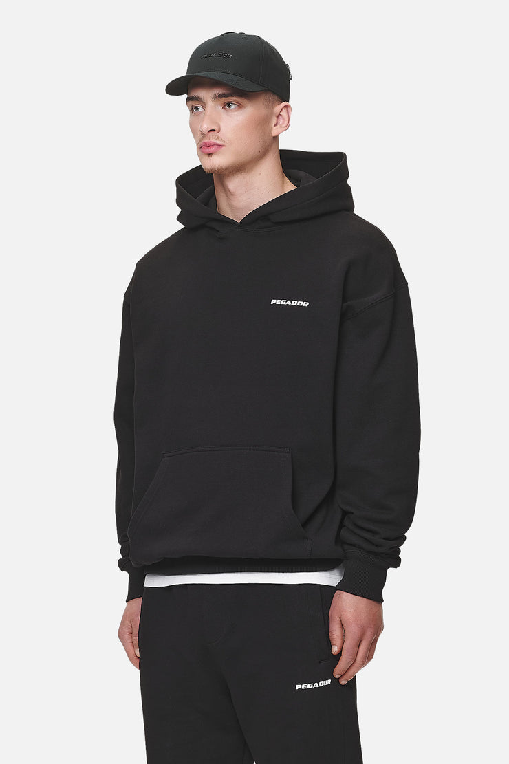Pegador Logo Oversized Hoodie Washed Black White Gum Rabatte dieses Monats