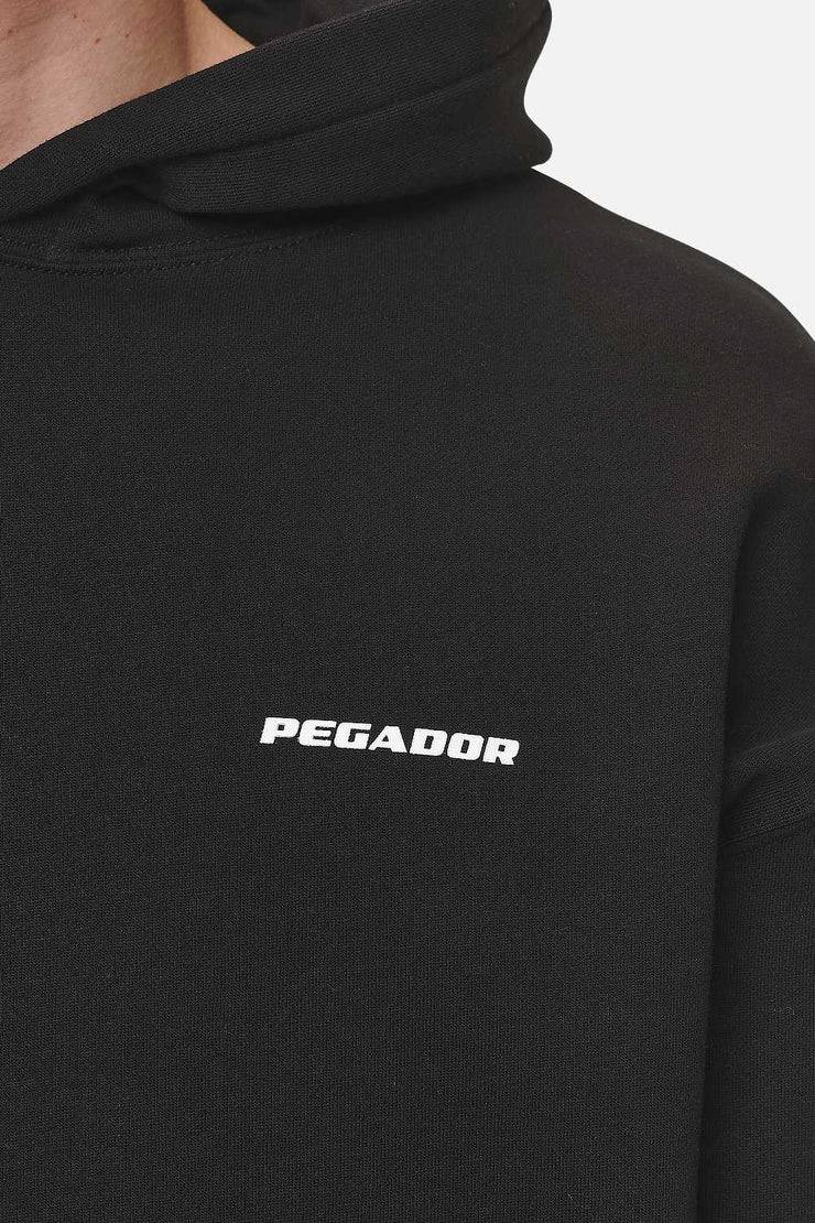 Pegador Logo Oversized Hoodie Washed Black White Gum Rabatte dieses Monats