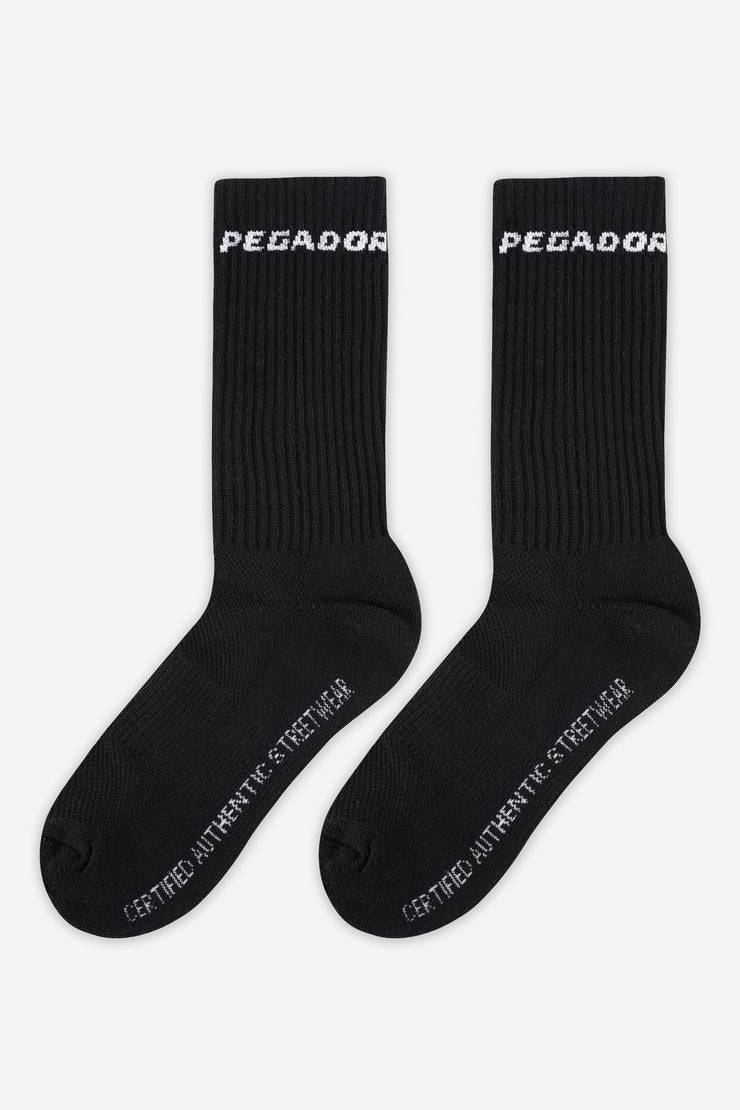 Pegador Certified Side Logo Socks Black White 2025