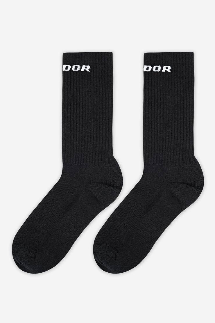Pegador Logo Socks Black White Hotsell