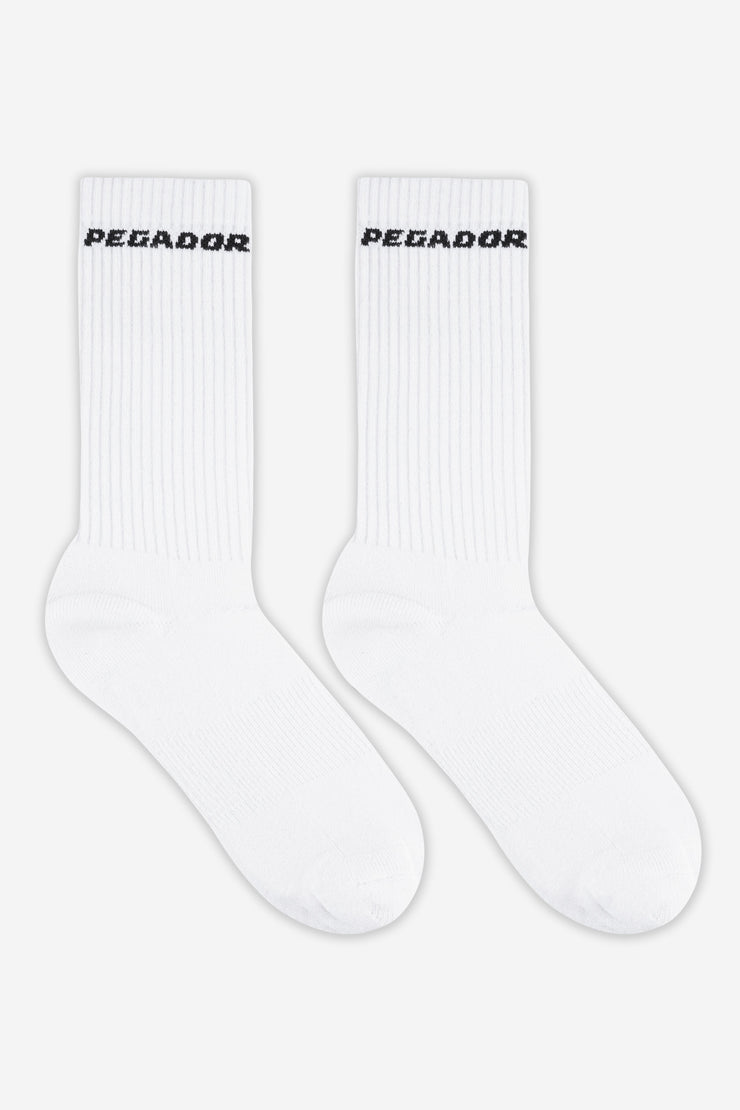 Pegador Side Logo Socks White Black Meist gekauft