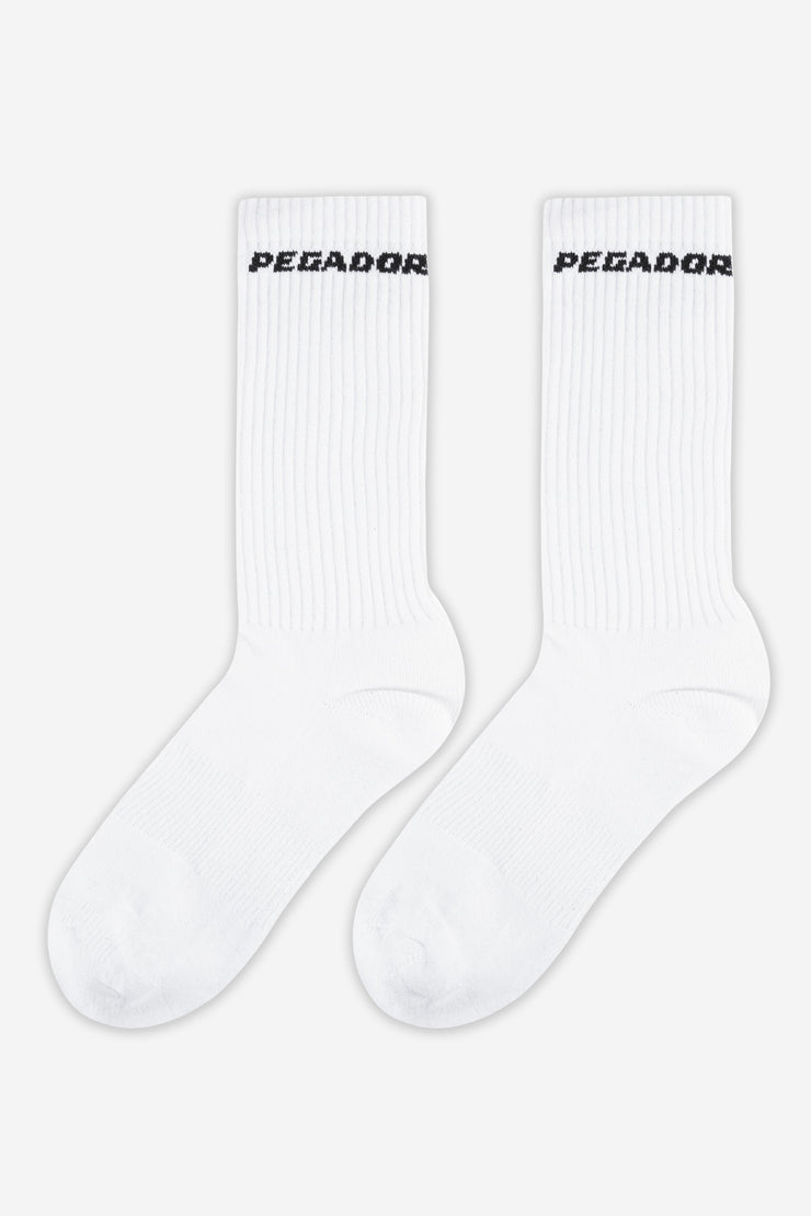 Pegador Side Logo Socks White Black Meist gekauft