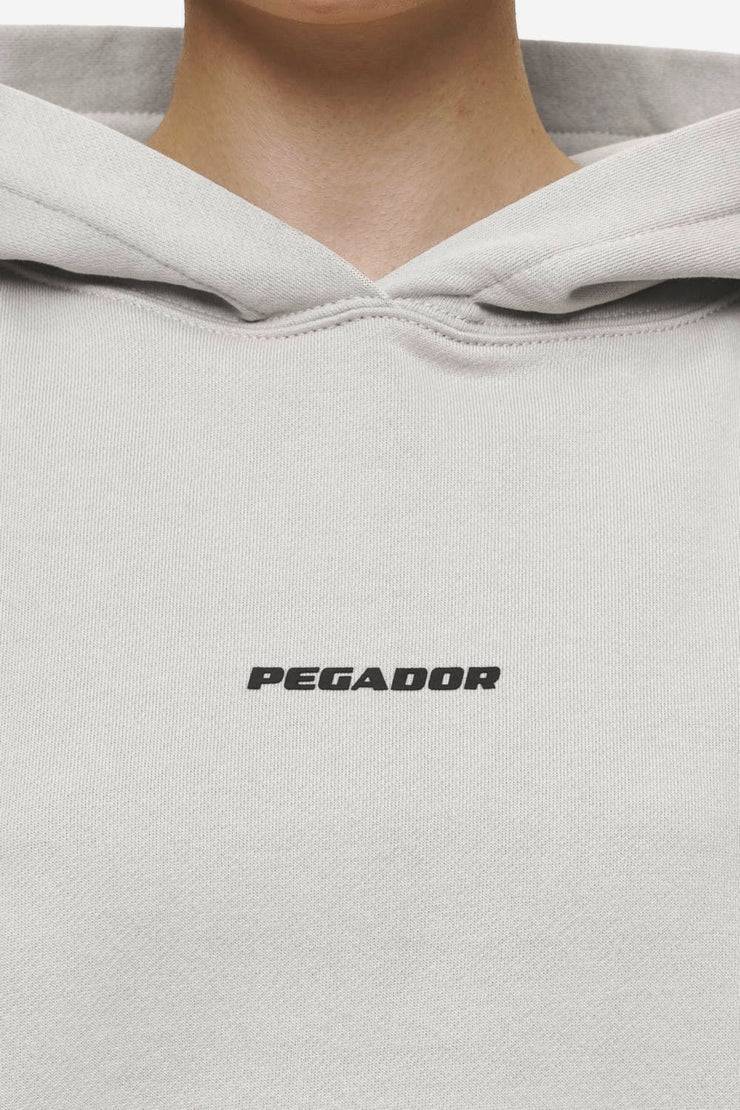 Pegador Clarita Logo Oversized Hoodie Washed Moon Grey Black Gum Kostenloser Versand