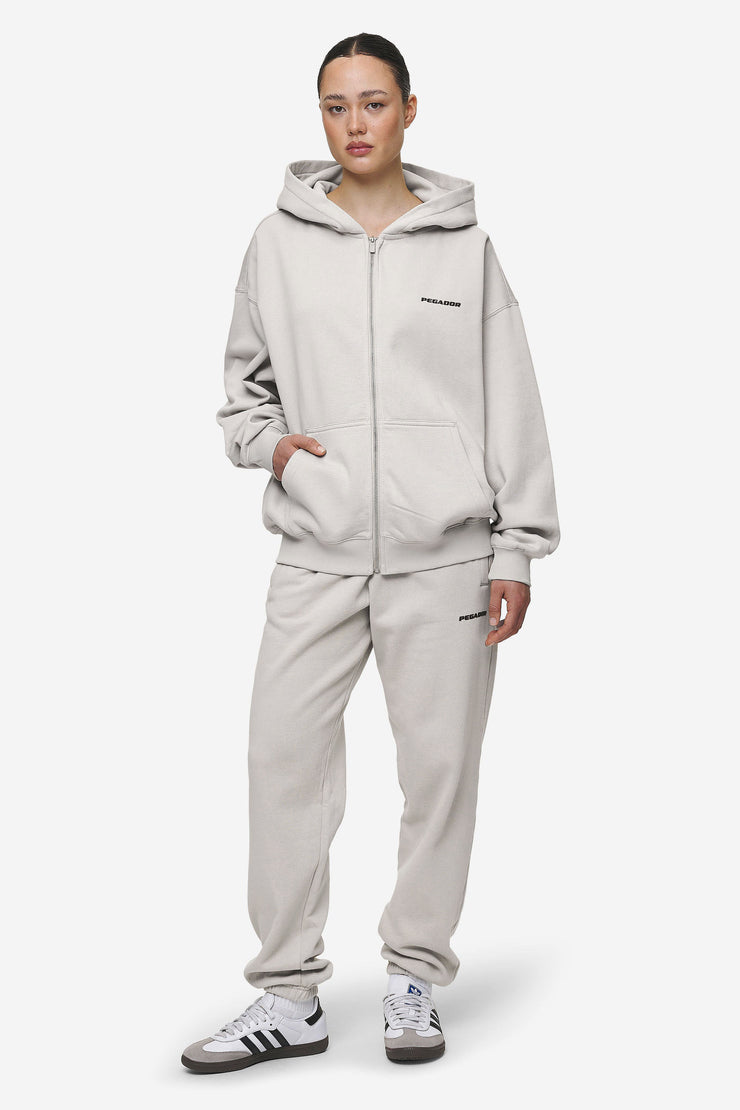Pegador Clarita Oversized Sweat Jacket Washed Moon Grey Black Gum Limitierter Zeitrabatt