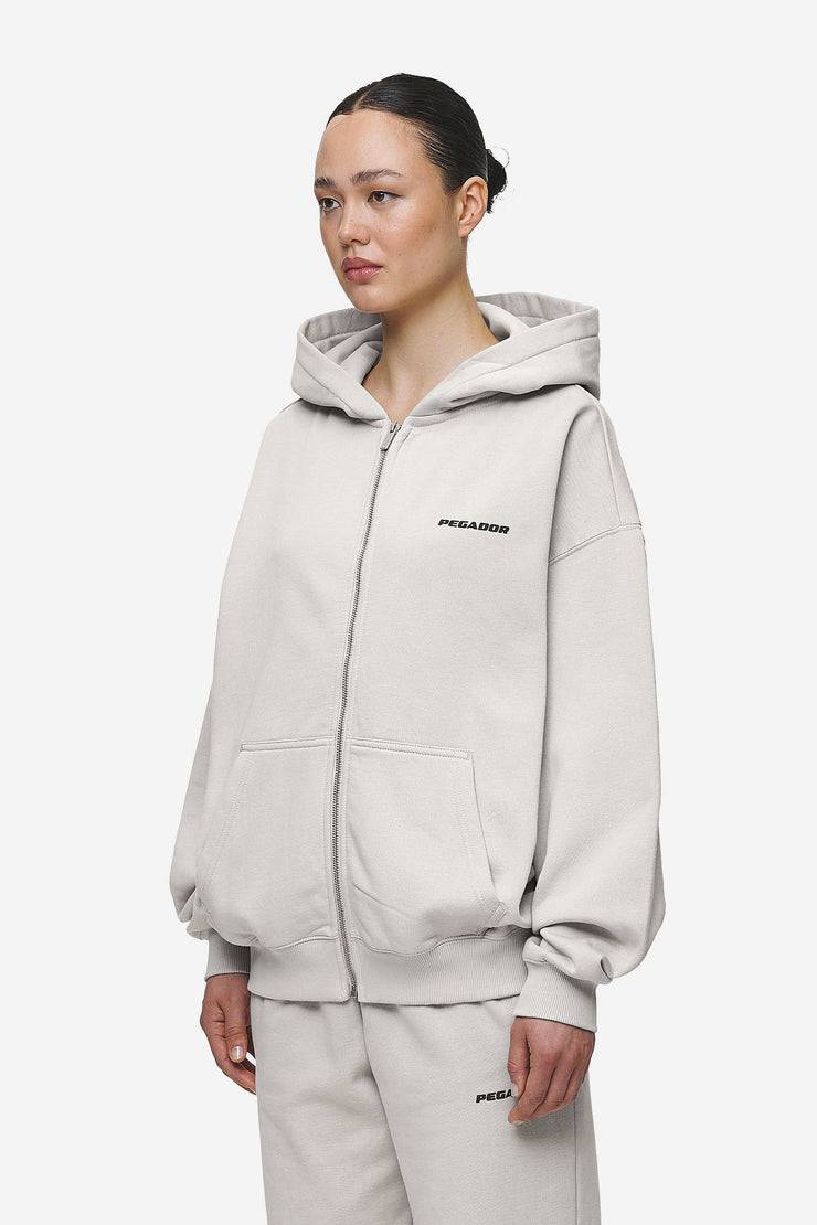 Pegador Clarita Oversized Sweat Jacket Washed Moon Grey Black Gum Limitierter Zeitrabatt