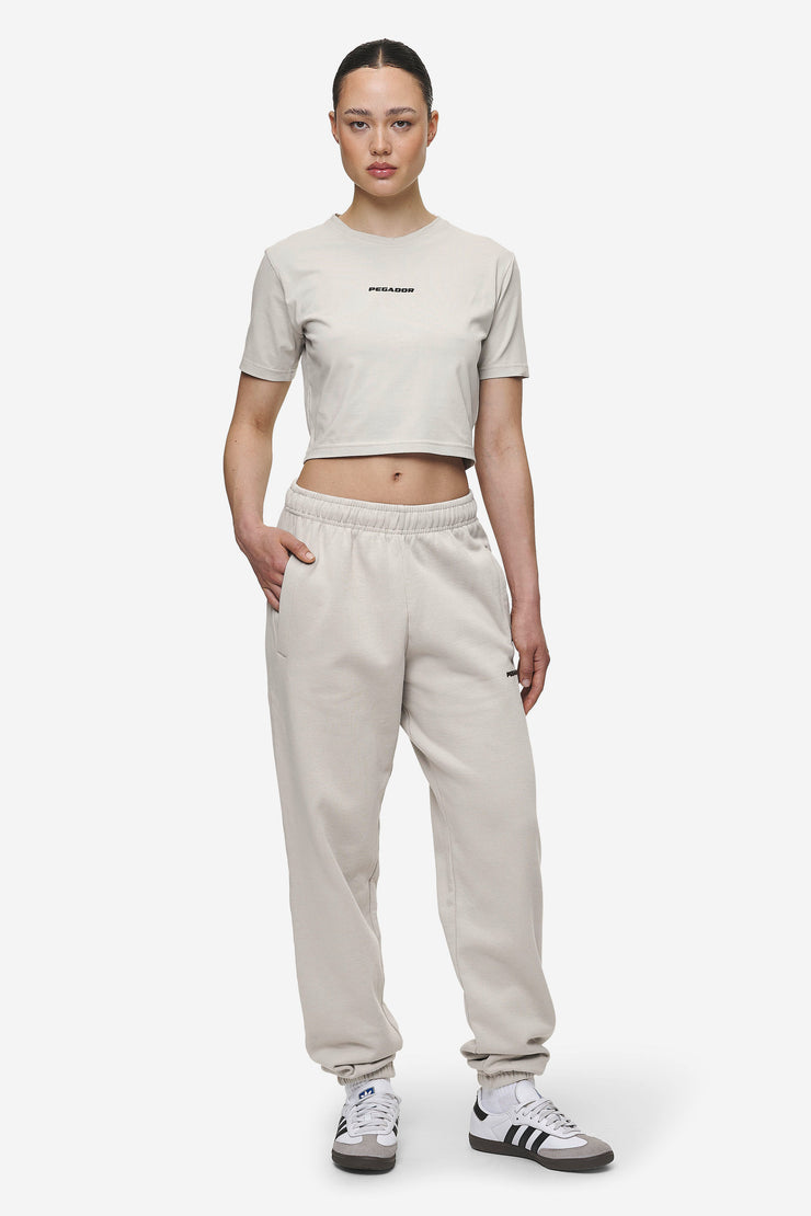 Pegador Ines Cropped Baby Tee Washed Moon Grey Black Gum Fabrikpreis
