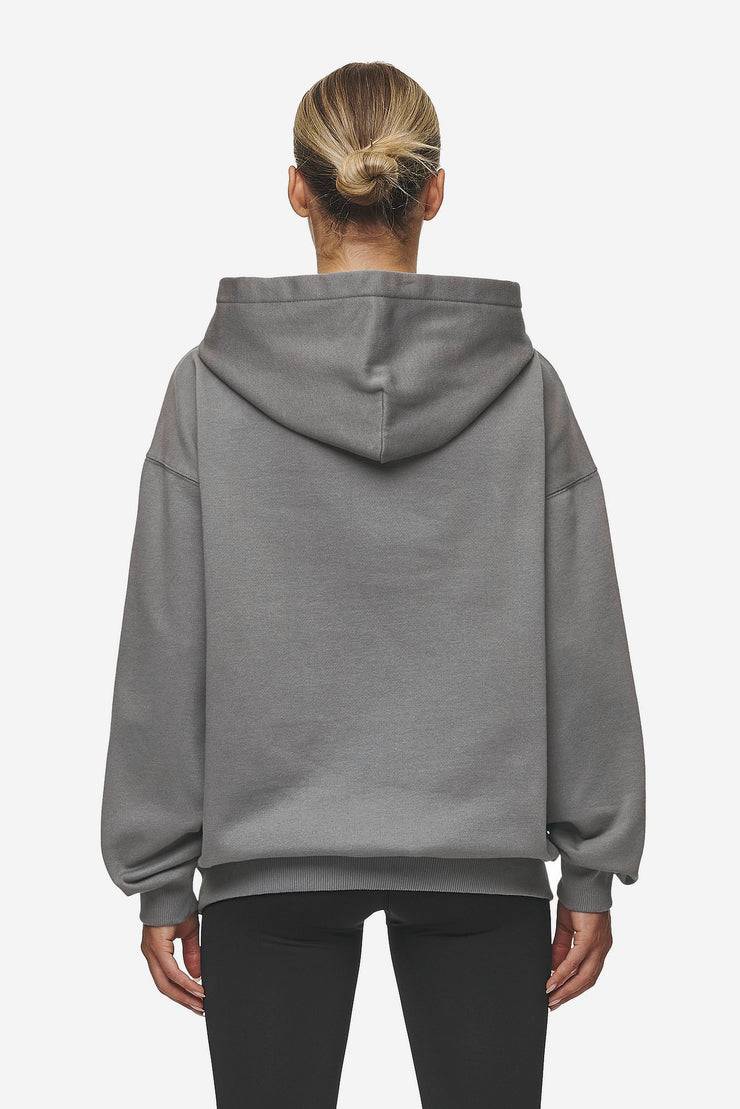 Pegador Clarita Logo Oversized Hoodie Washed Deep Grey White Gum Rabatt