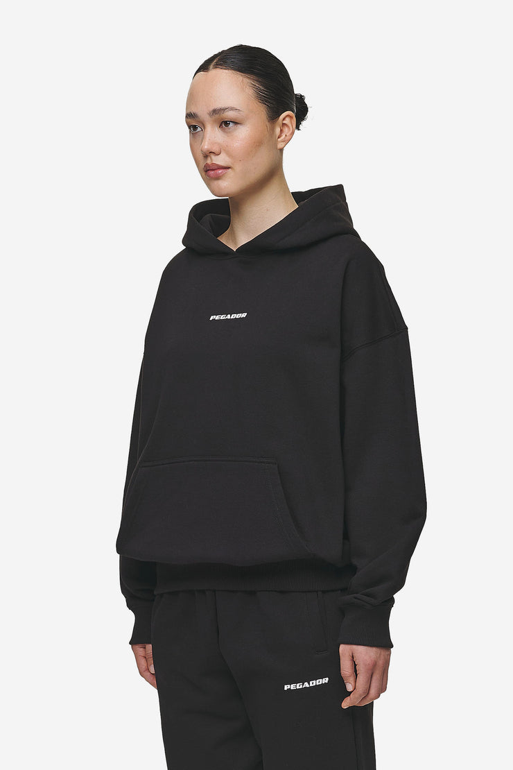 Pegador Clarita Logo Oversized Hoodie Black White Gum Online Shopping