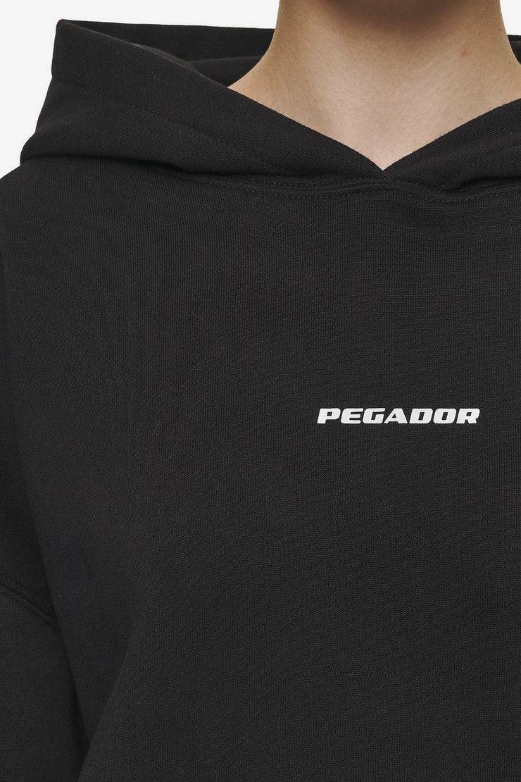 Pegador Clarita Logo Oversized Hoodie Black White Gum Online Shopping
