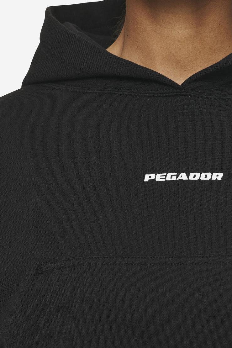 Pegador Salita Oversized Cropped Hoodie Black White Gum Preisnachlass