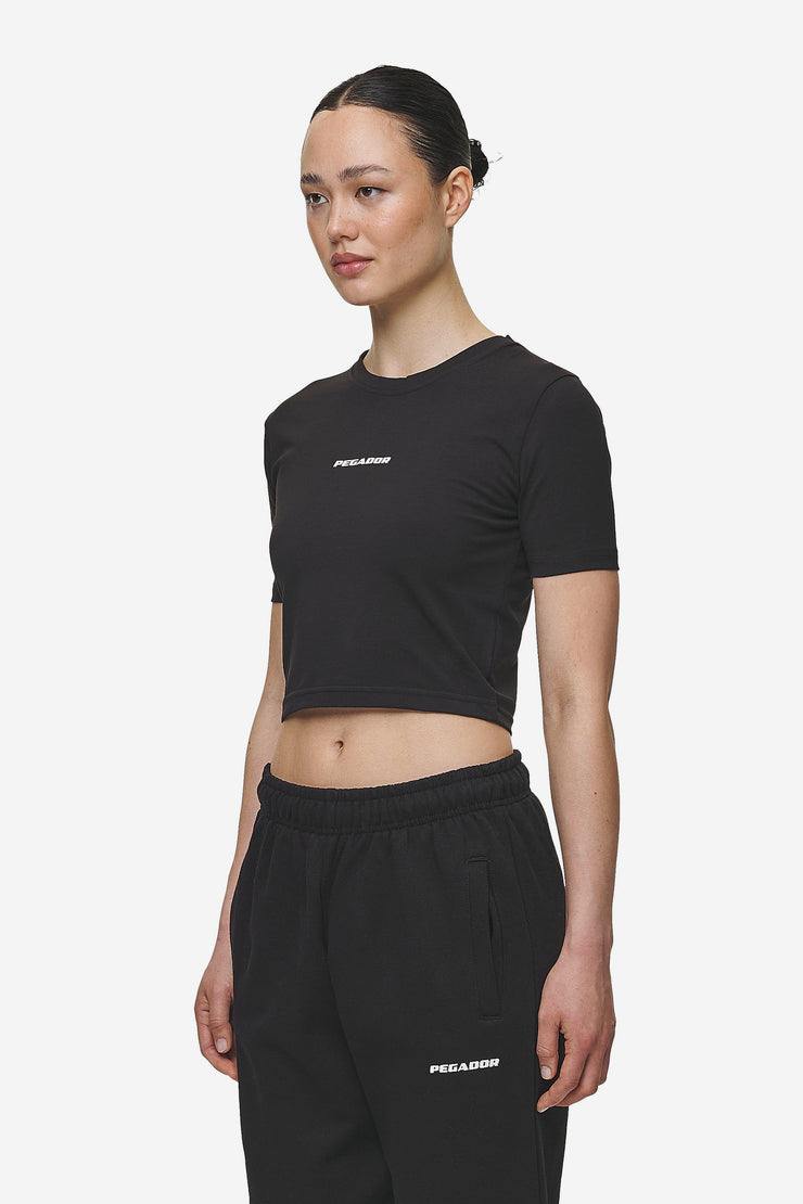 Pegador Ines Cropped Baby Tee Black White Gum Cyber Monday