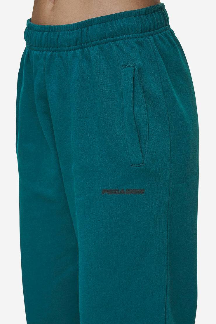 Pegador Villa High Waisted Sweat Pants Washed Urban Turquoise Black Gum Exklusive Angebote