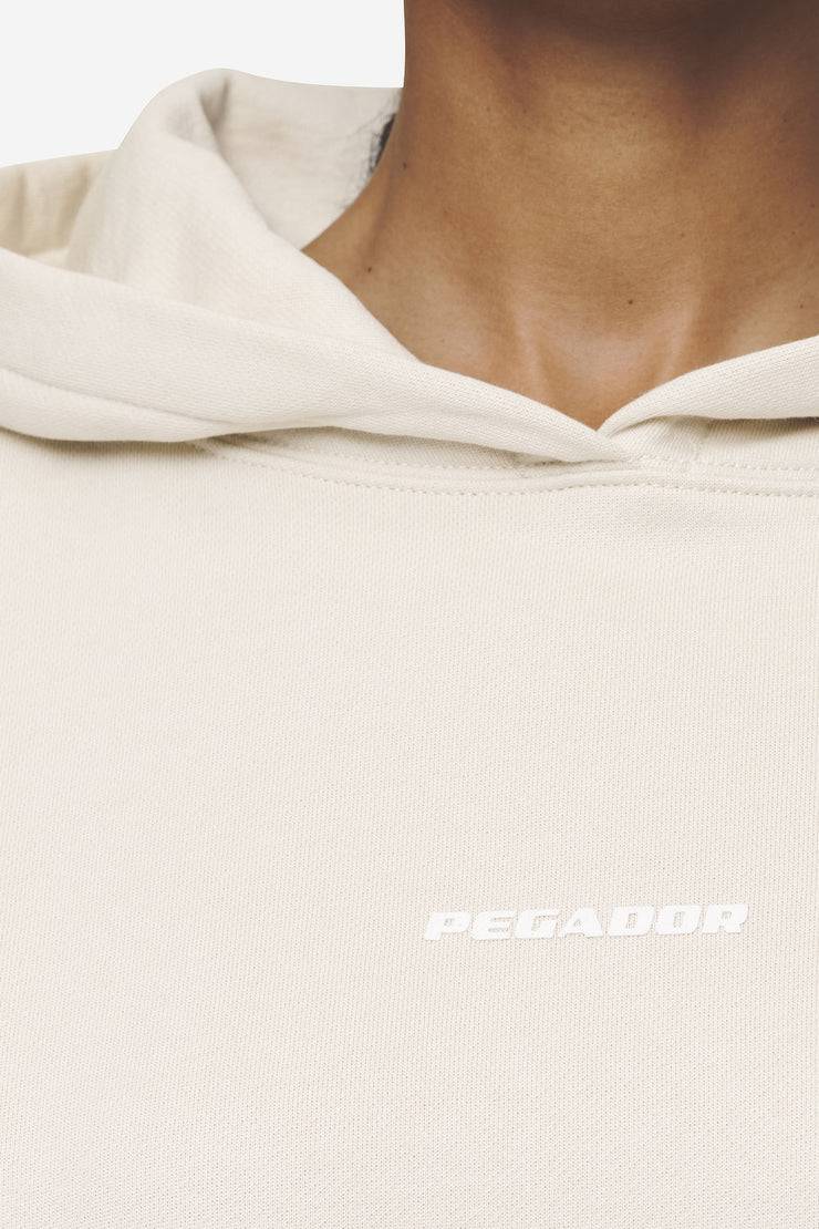 Pegador Clarita Logo Oversized Hoodie Washed Coast Sand White Gum Kauf eins, bekomm eins gratis
