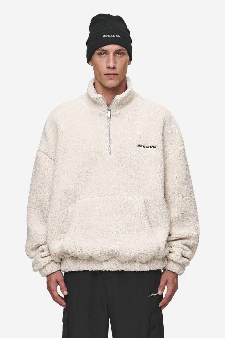 Pegador Puka Teddy Half Zip Sweater Light Beige Begrenzte Freigabe