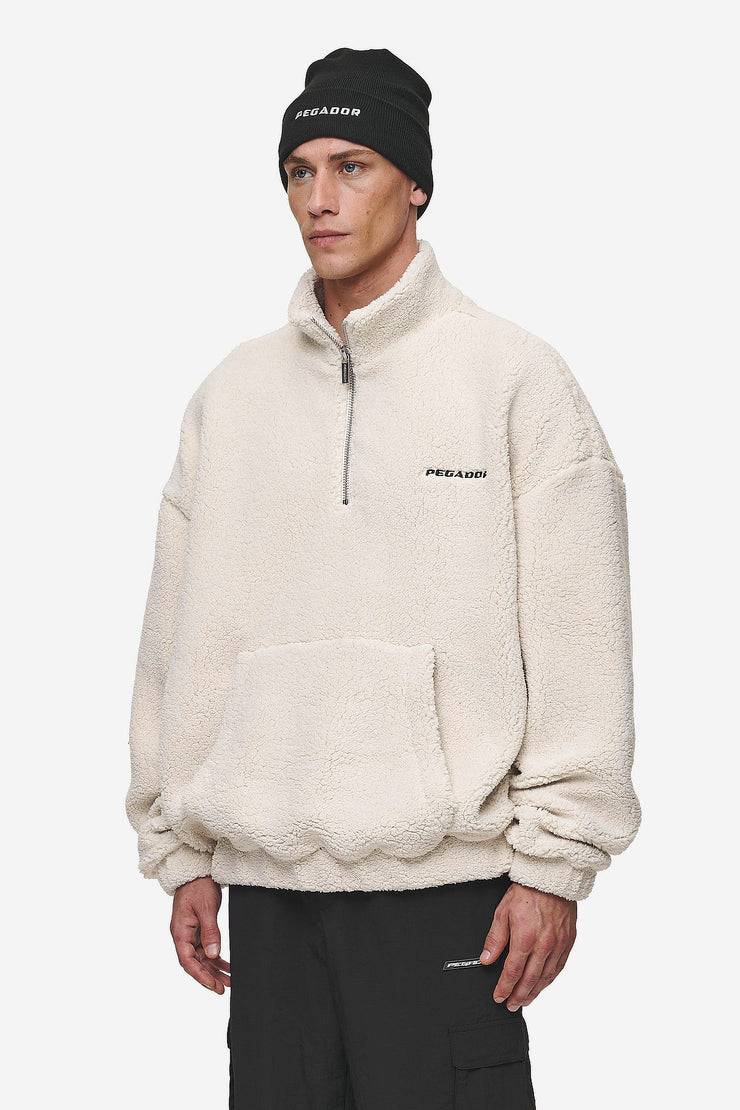 Pegador Puka Teddy Half Zip Sweater Light Beige Begrenzte Freigabe