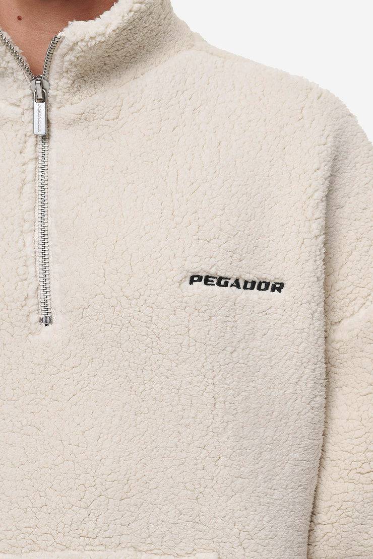 Pegador Puka Teddy Half Zip Sweater Light Beige Begrenzte Freigabe