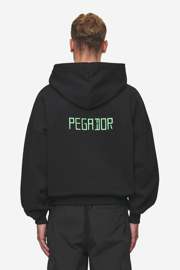 Pegador Bleek Boxy Hoodie Washed Black Zeitbegrenzte Promotion